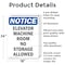 Signmission Elevator Machine Room No Storage Allowed, 18 in W x Rectangle, Aluminum OS-2PACK-NS-A-1824-V-11732 - alternate 5